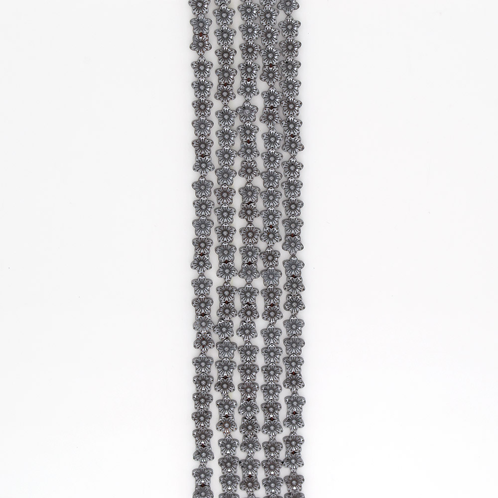 Фото товара гематит цветок 5 лепестков выдавленый 10*10*4 мм