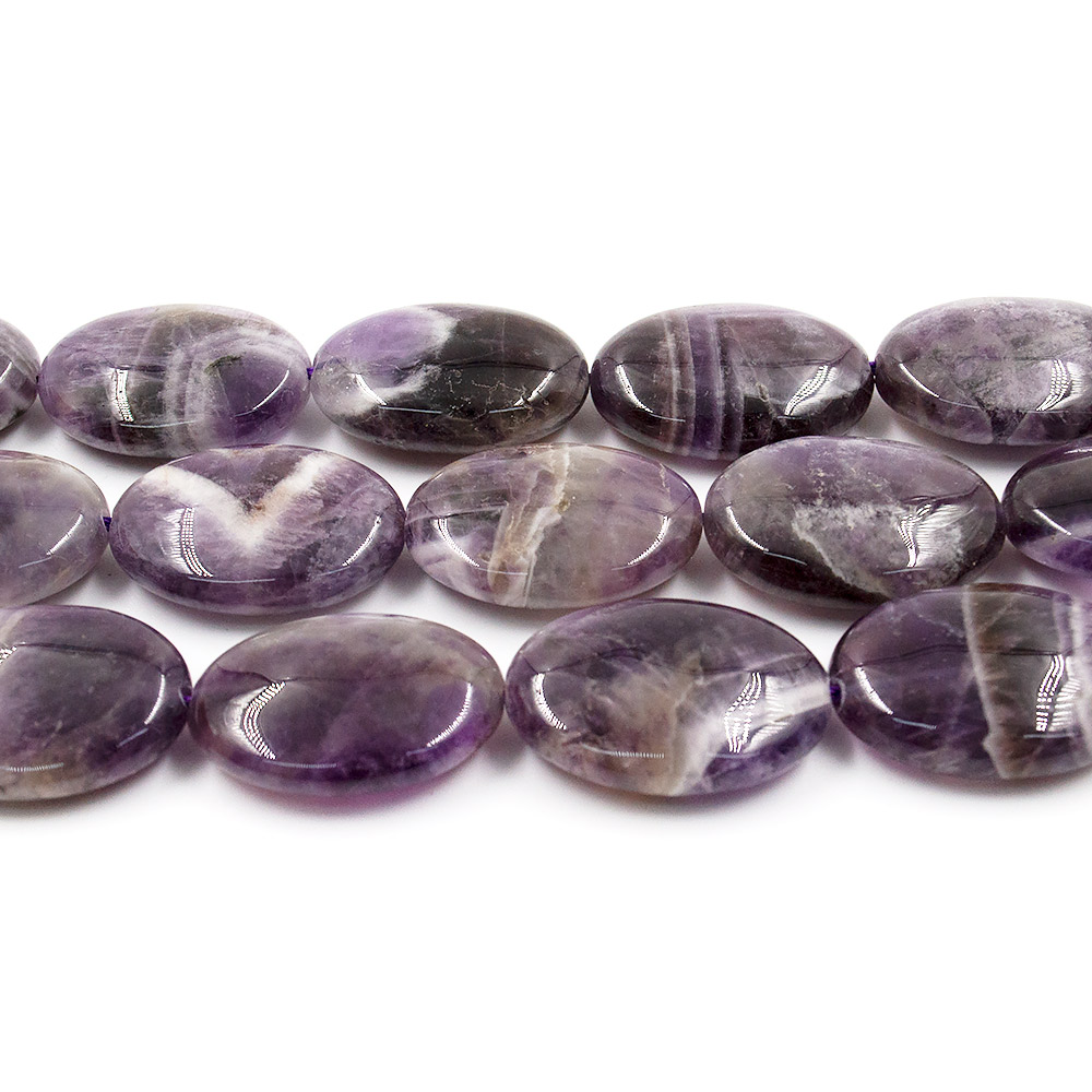 Фото товара аметист шевронный таблетка овальная 25*18 мм