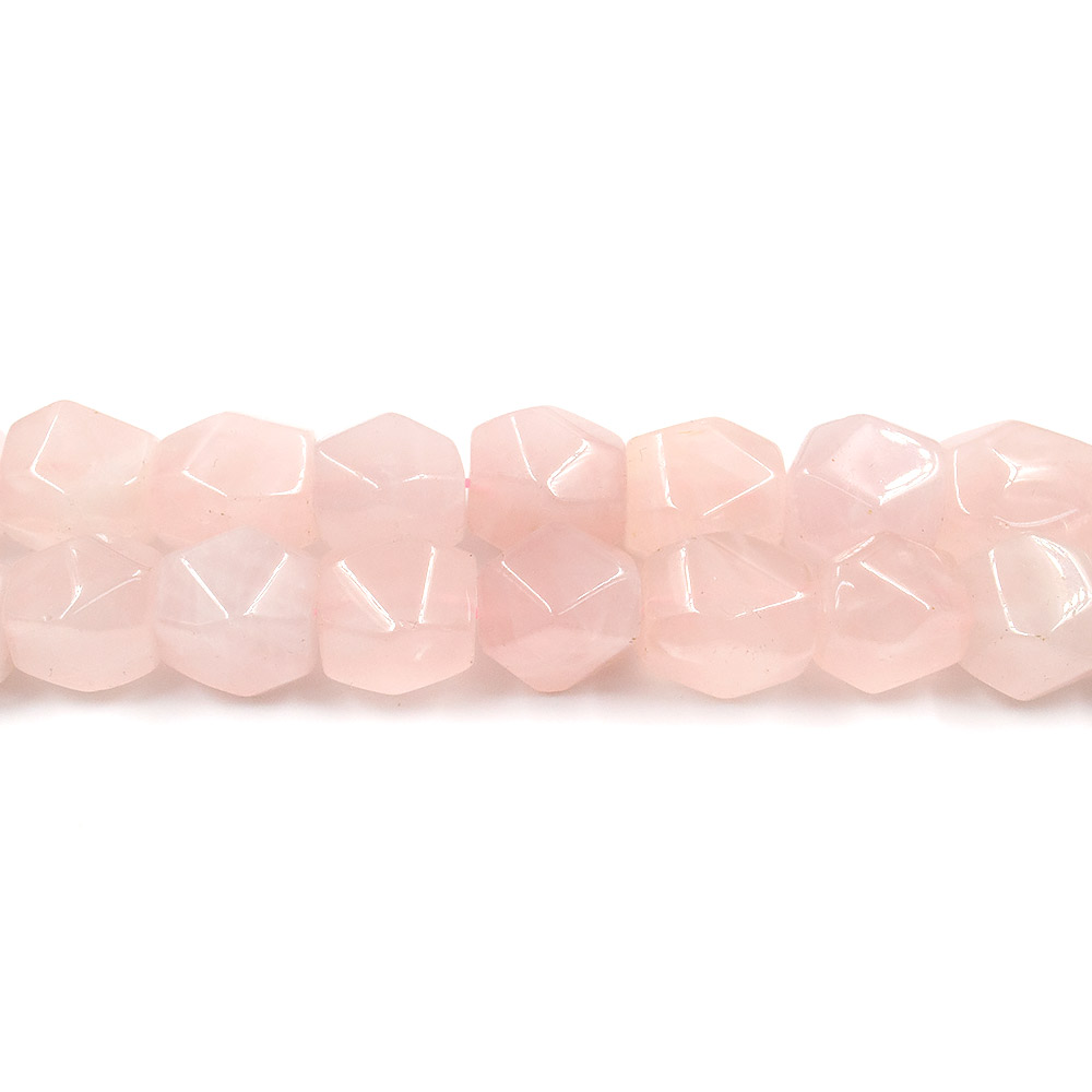 Фото товара розовый кварц галтовка крупная грань 15*13 мм