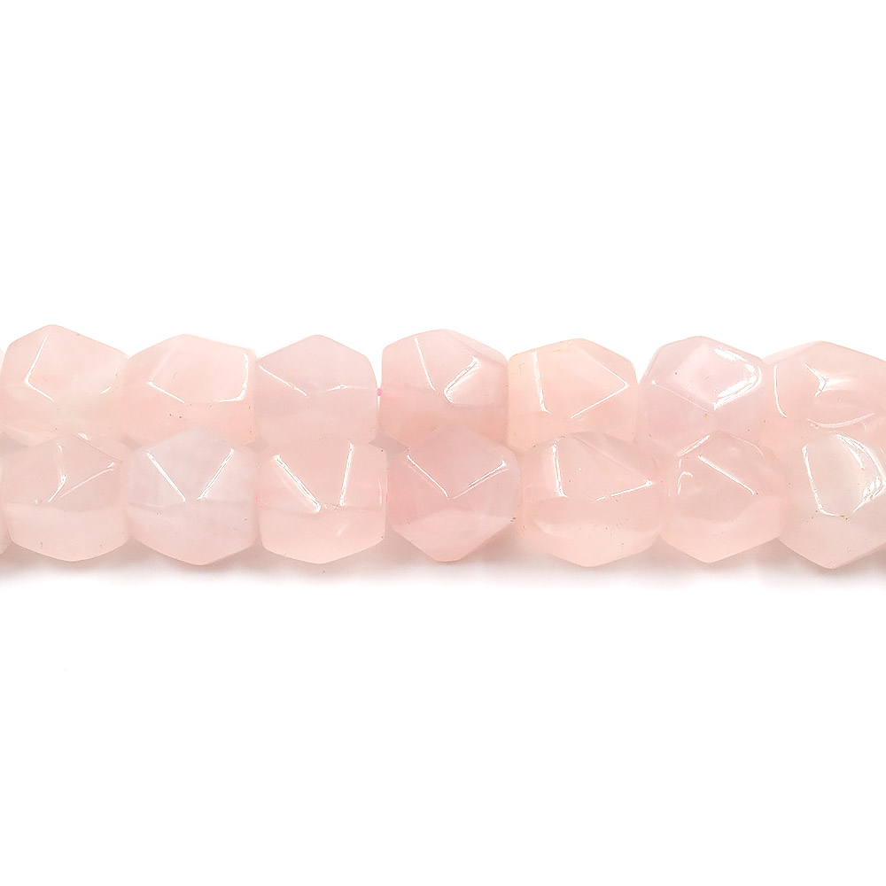 Розовый кварц галтовка крупная грань 15*13 мм