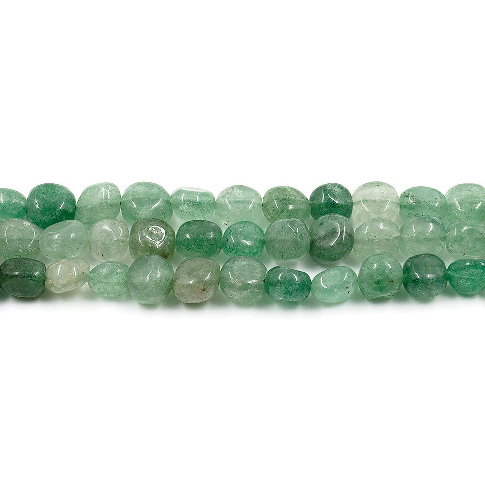 Фото товара земляничный кварц зеленый галтовка округлая 10 мм