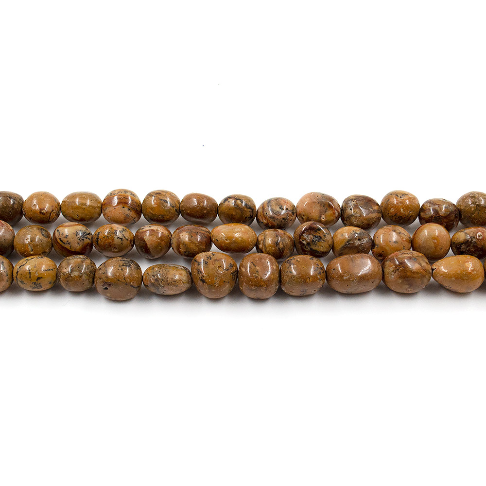 Фото товара яшма песчаная темная галтовка 9*7 мм