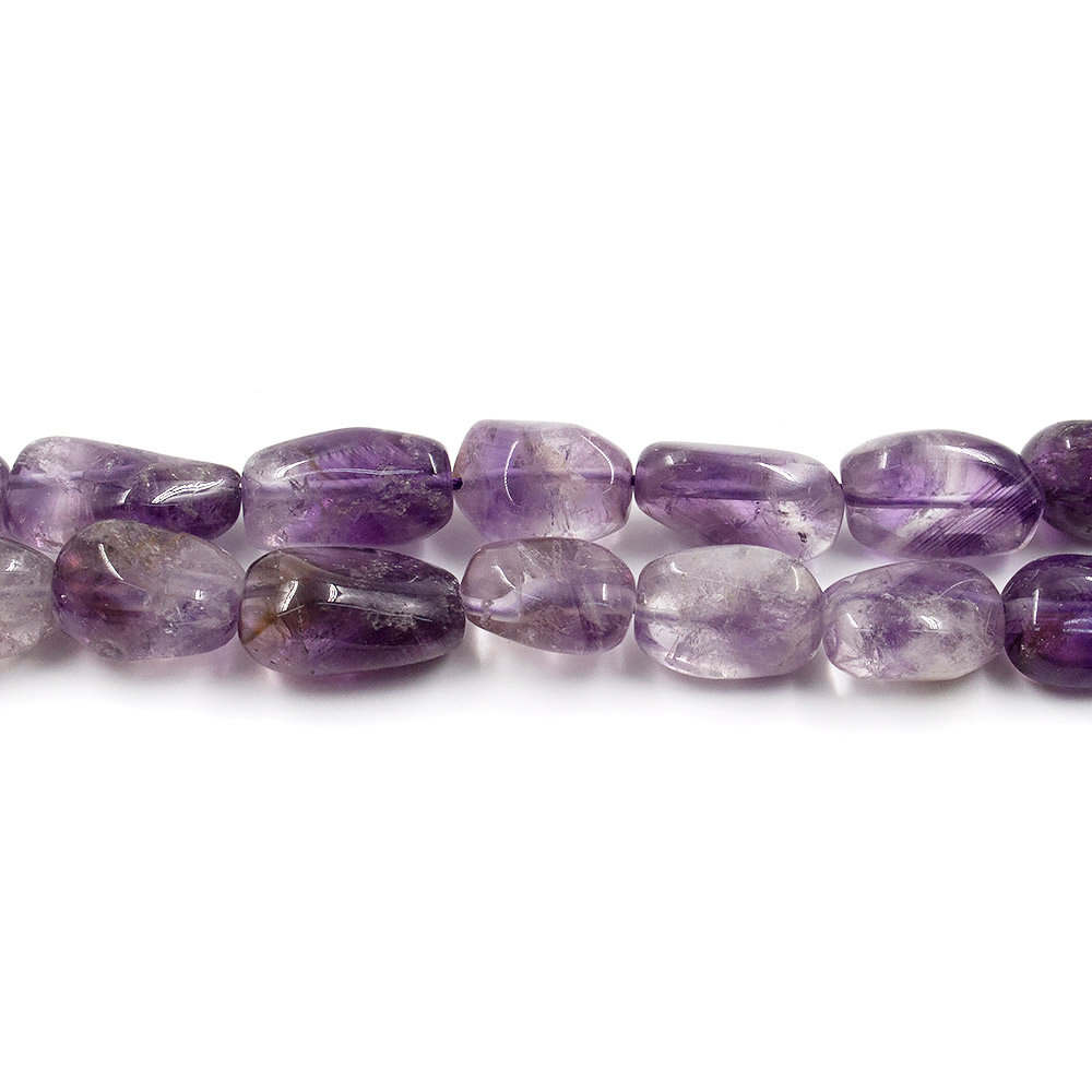 Фото товара аметист галтовка вытянутая скрученая 19*12 мм