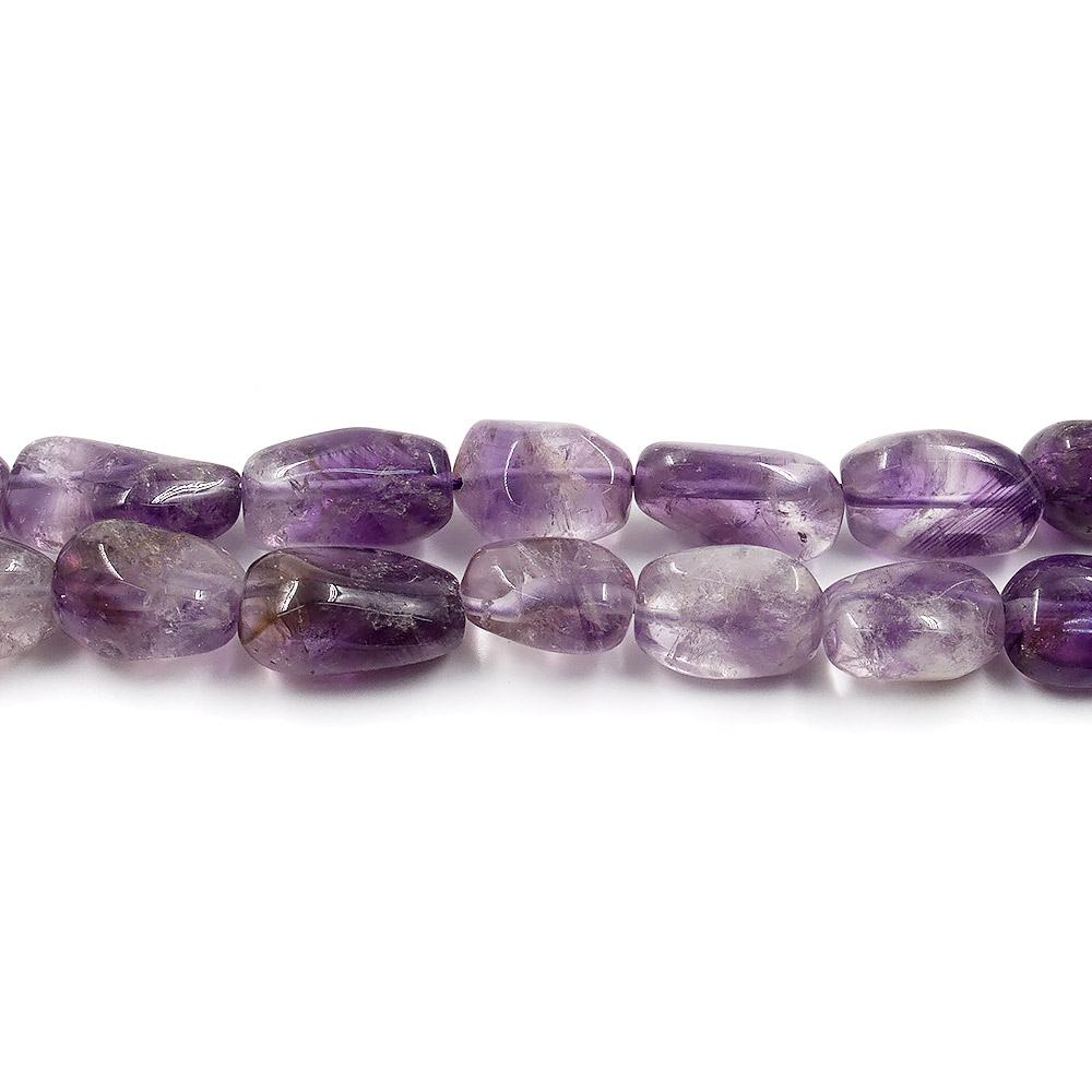 Аметист галтовка вытянутая скрученая 19*12 мм