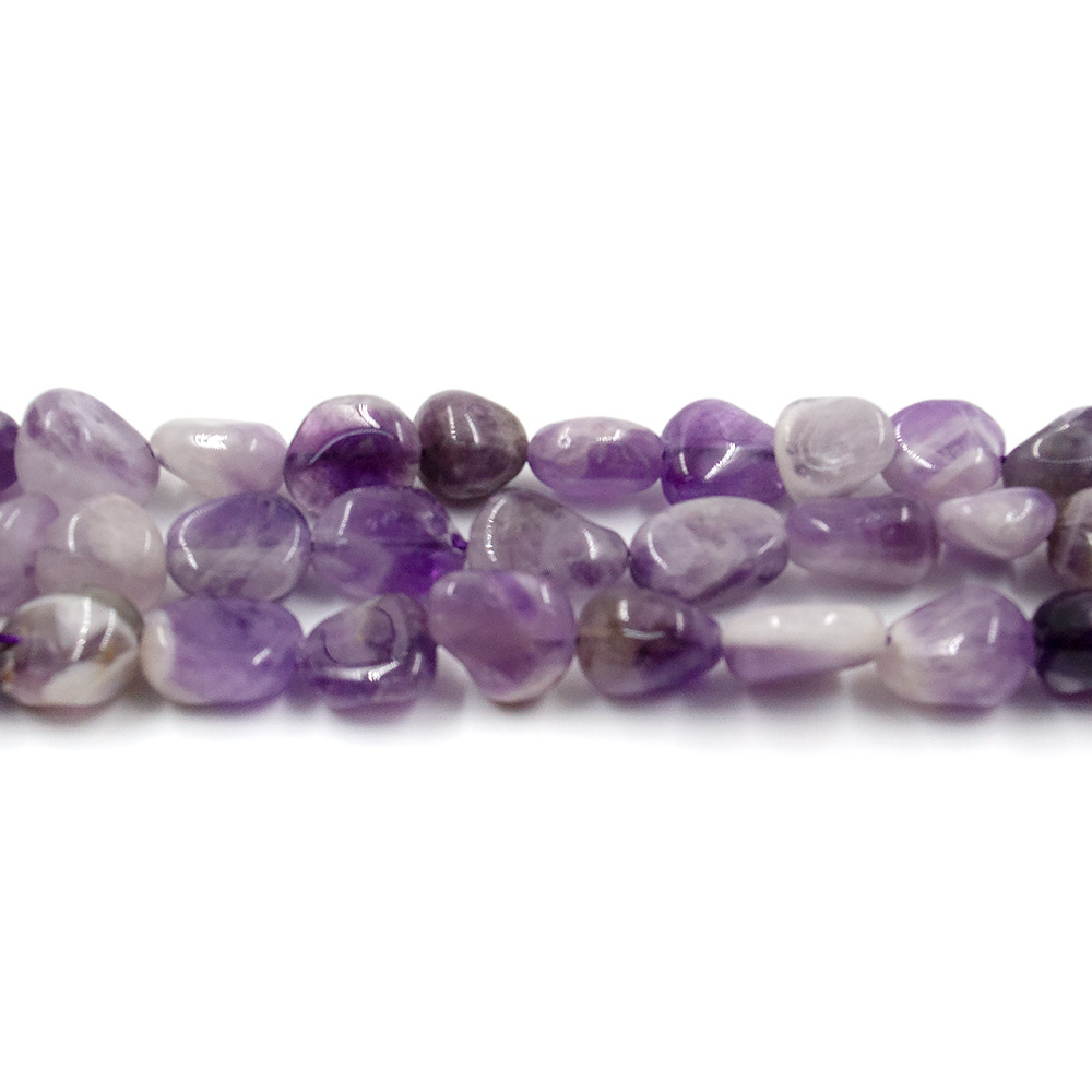 Фото товара аметист фиолетово-белая галтовка 12*8 мм