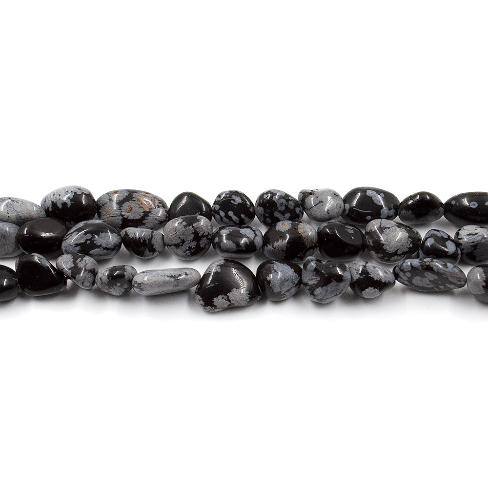 Фото товара обсидиан снежный галтовка 10*8 мм