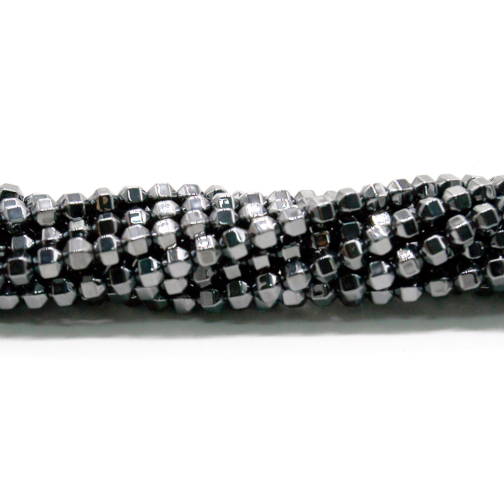 Фото товара гематит биконус с гранями 4*3,5 мм