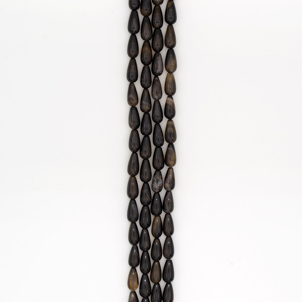 Фото товара агат капля цвет черный 20*10 мм