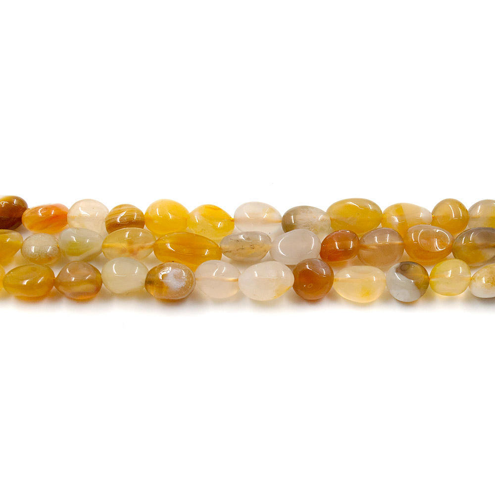 Фото товара агат галтовка цвет желтый 10*8 мм