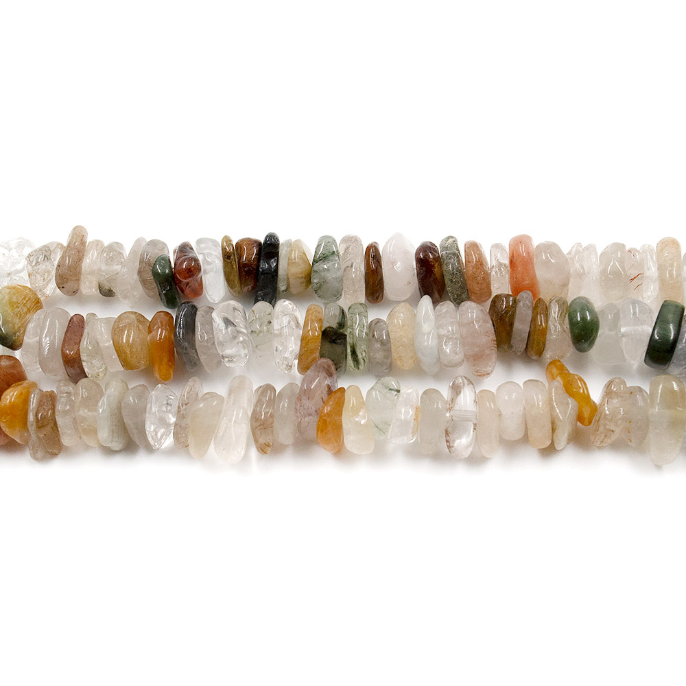 Фото товара кварц рутиловый микс слайсы 11*4 мм