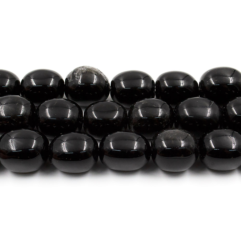 Агат черный имитация галтовка 20*15 мм