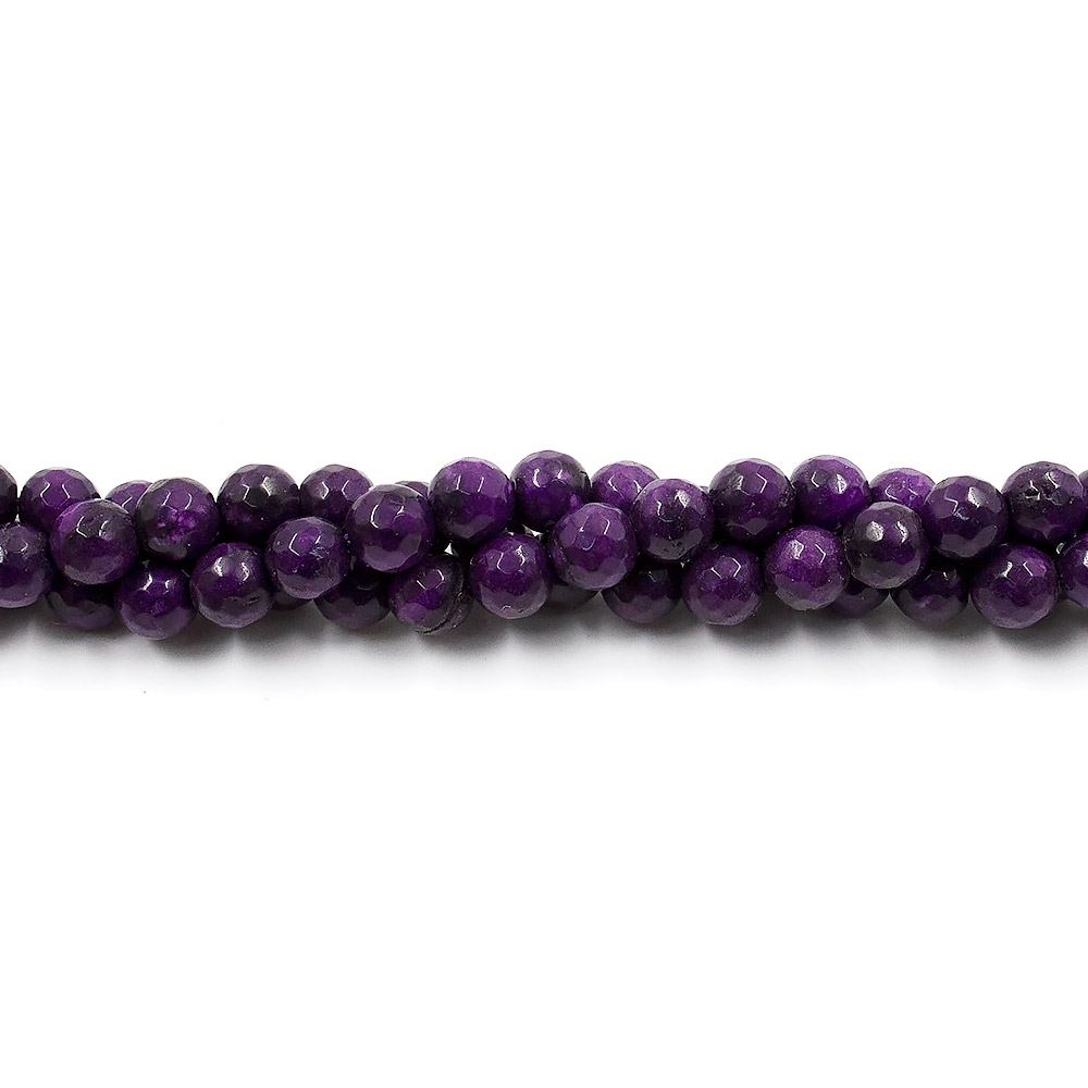 Агат тонированный фиолетовый шар 8 мм грань