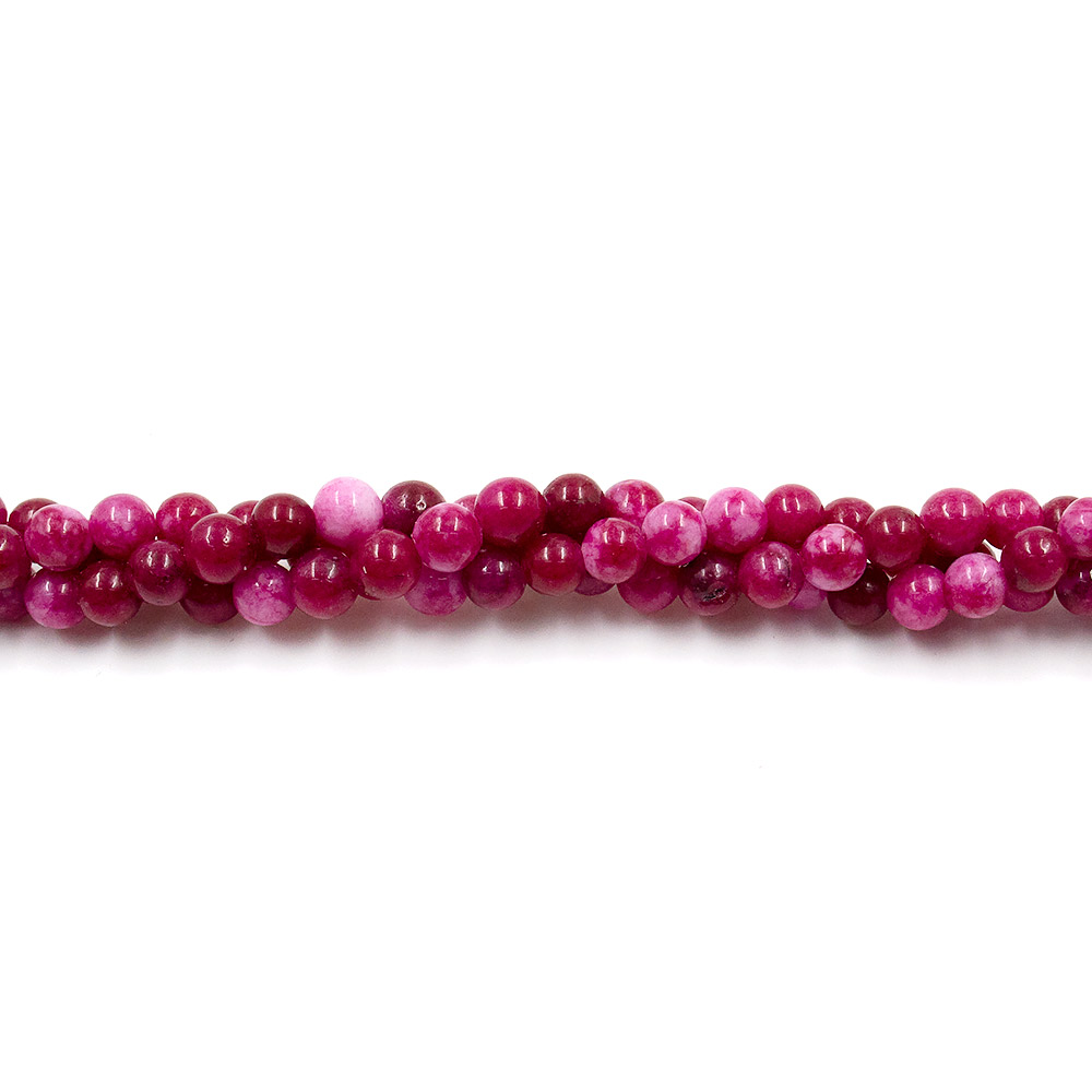 Фото товара кальцит тонированный цвет фуксия шар 6 мм