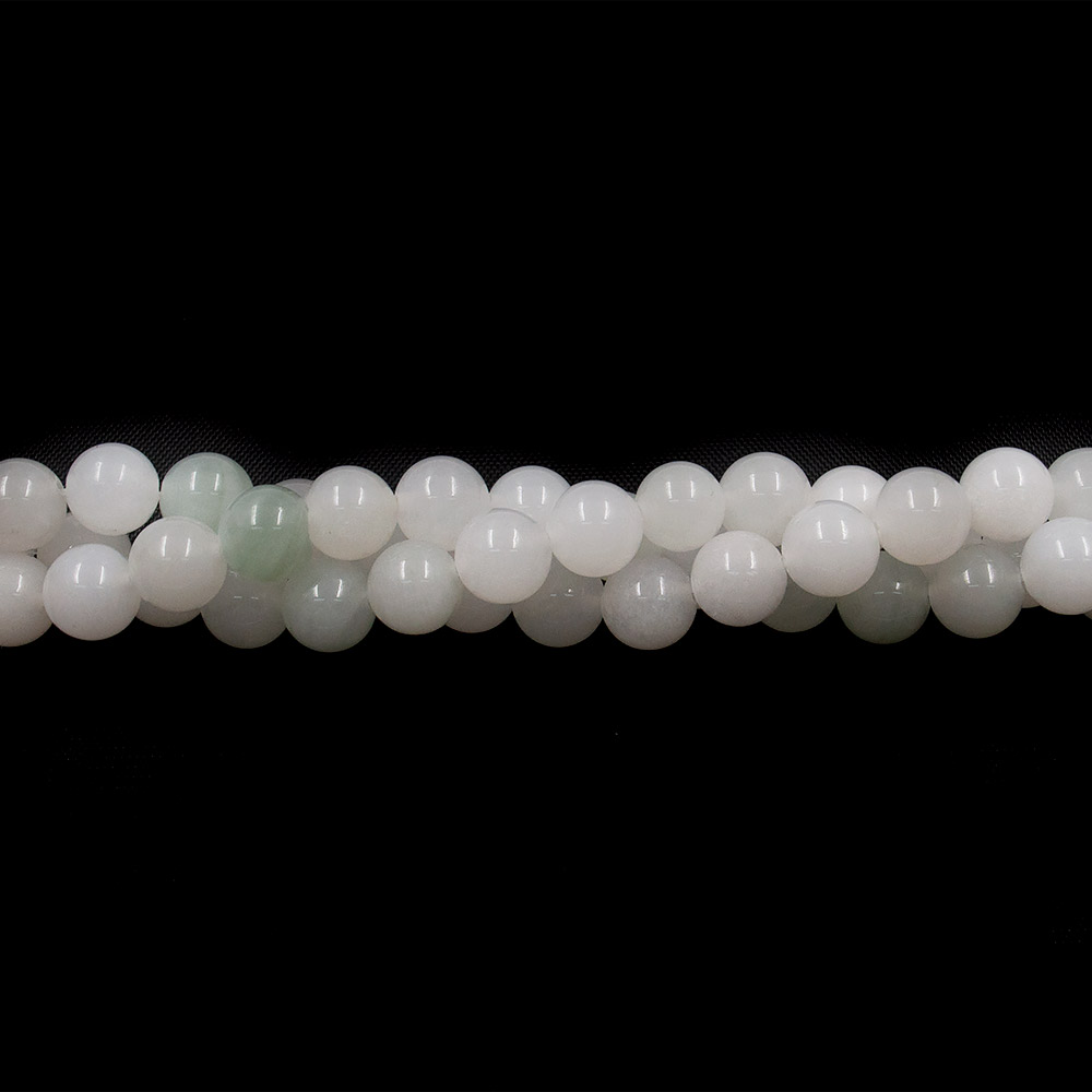 Фото товара кварц белый с зеленым шар 8 мм