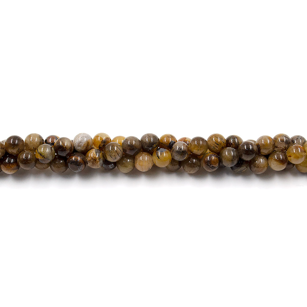 Тигровый глаз с кварцем шар 6 мм