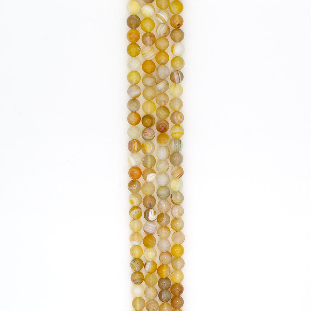 Фото товара агат шар цвет бледно-желтый 10 мм
