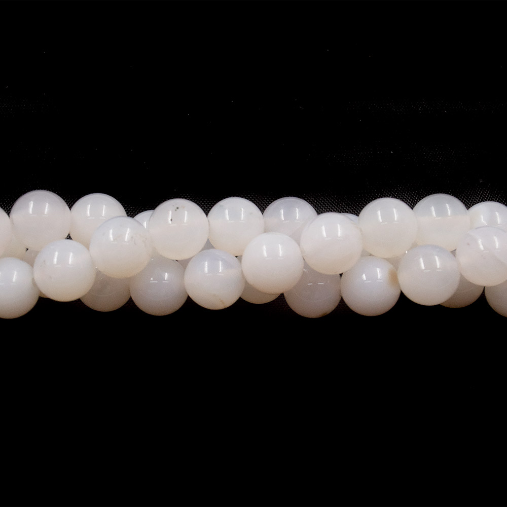 Фото товара агат шар цвет белый прозрачный 10 мм