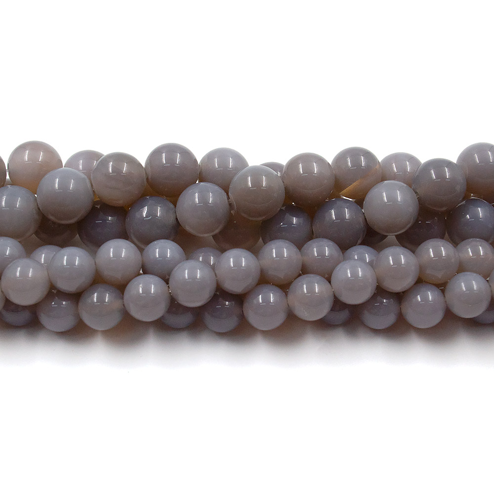Фото товара агат шар цвет серый однотонный