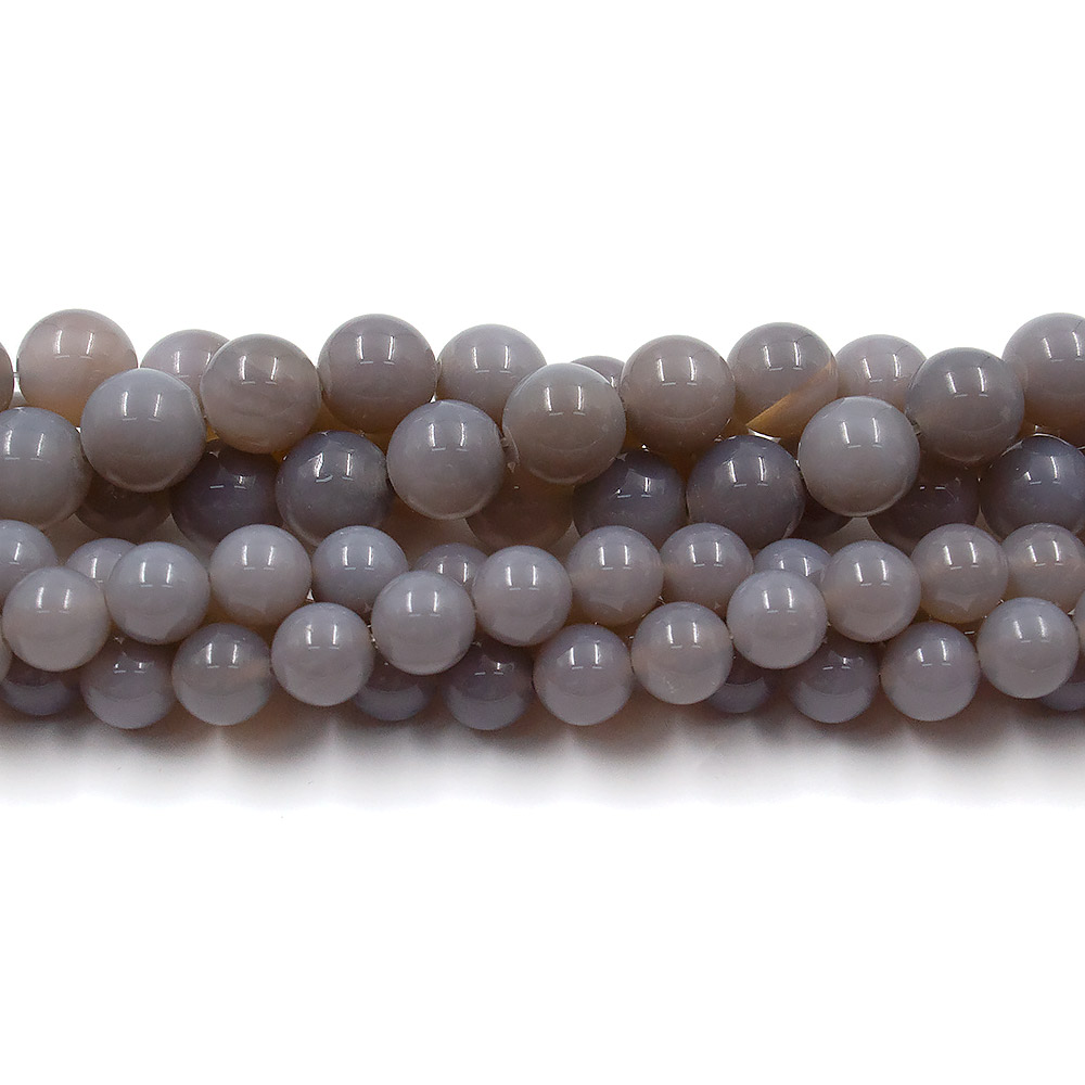 Фото товара агат шар цвет серый однотонный