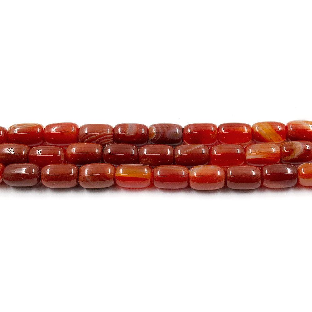 Фото товара сердолик бело-рыжий бочата 12*8 мм