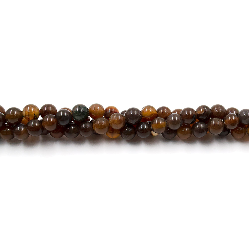 Фото товара агат шар цвет коричневый с графитом 6 мм