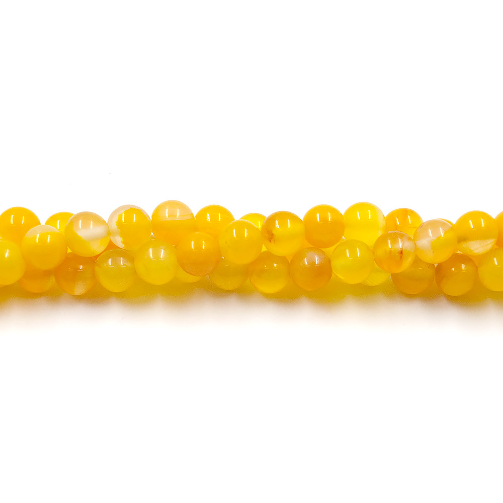 Фото товара агат шар цвет желтый с белым яркий 8 мм