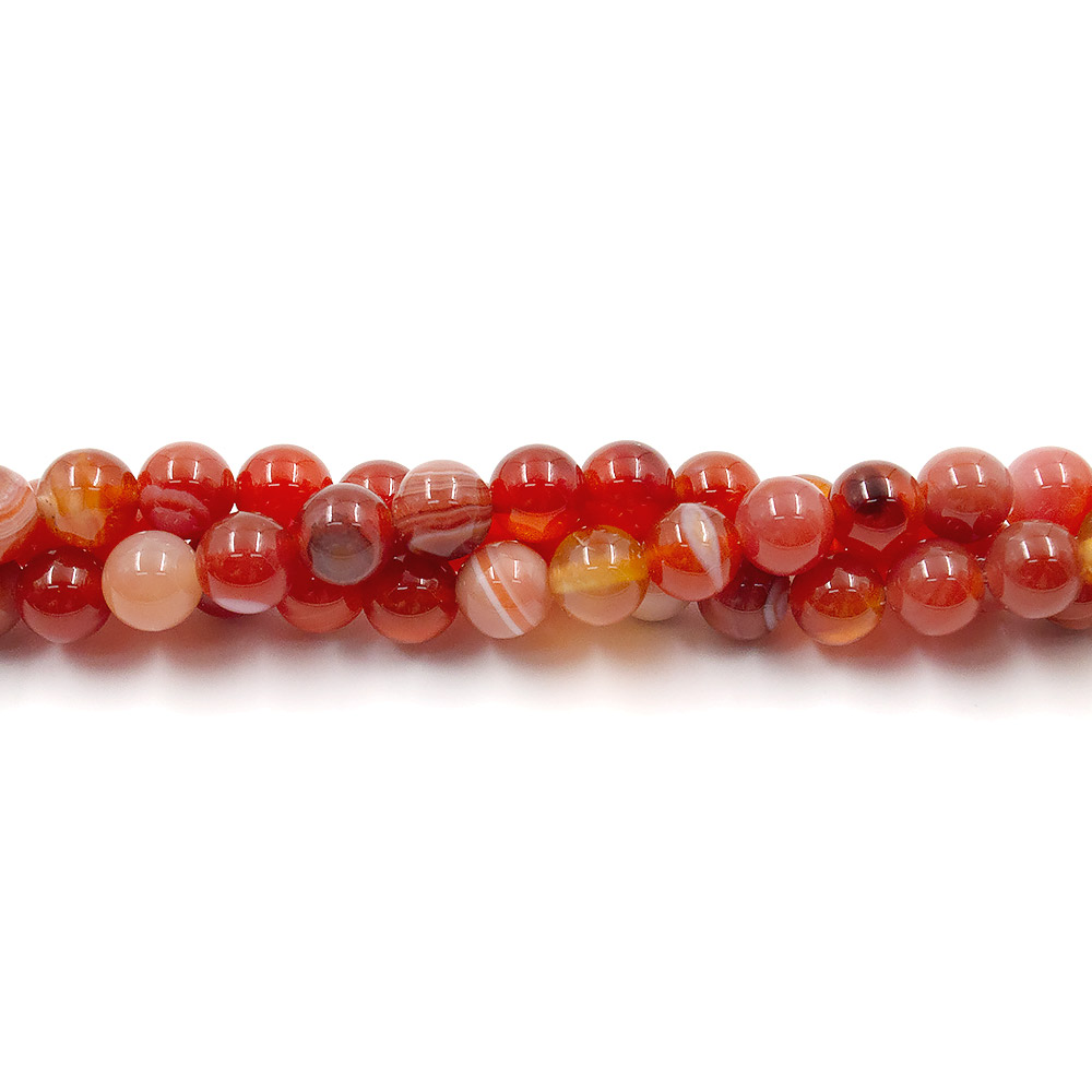 Фото товара агат шар цвет сердолик с розовым 8 мм