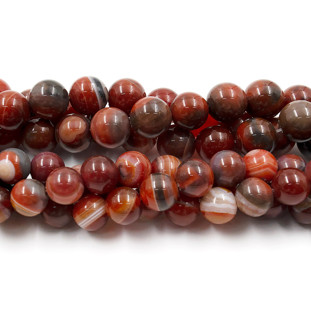 Фото товара агат шар цвет красно-коричневый с серым