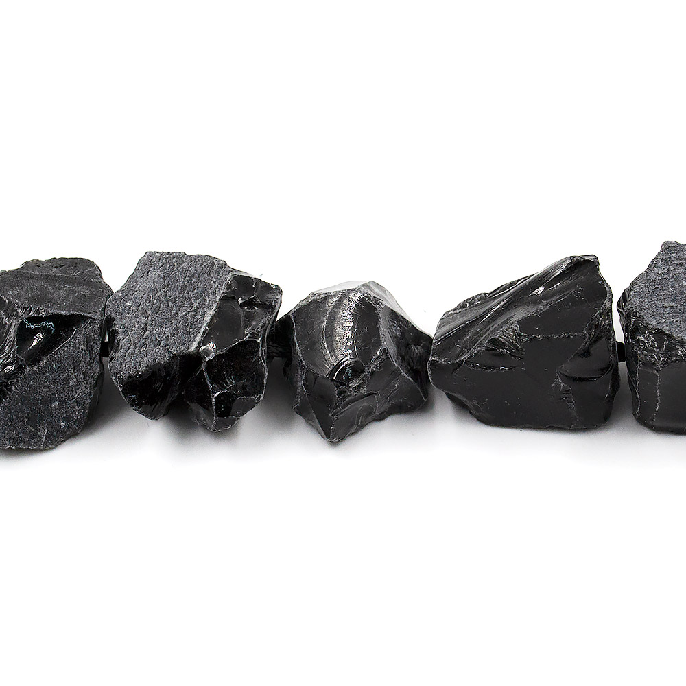 Обсидиан черный галтовка необработанная  26*23 мм