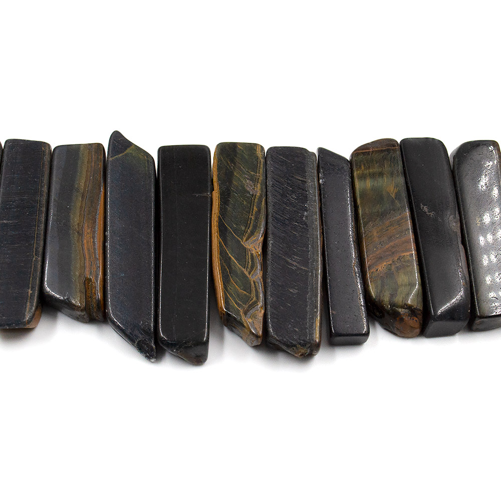 Фото товара соколиный и тигровый глаз пластины на увеличение от 25*8 до 55*10 мм