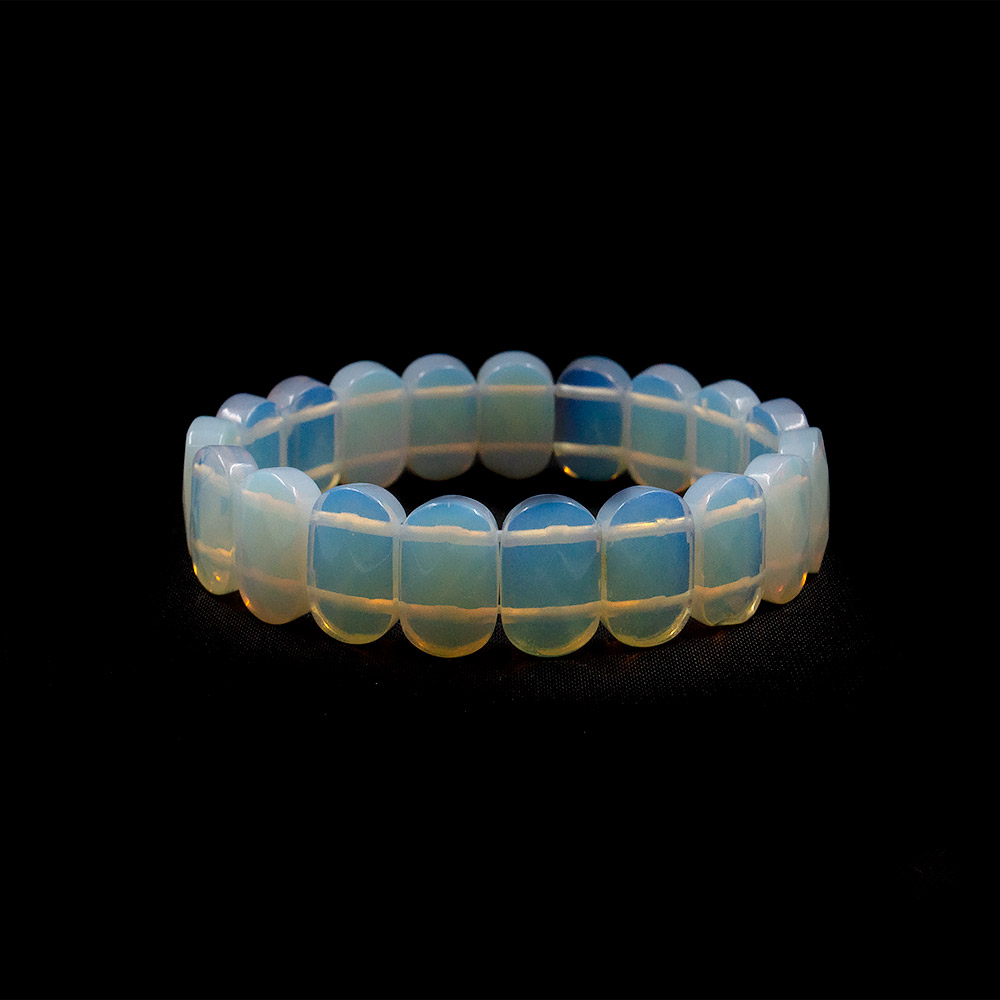 Фото товара браслет из лунного камня имитации сегмент 16*12 мм грань