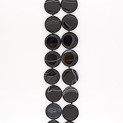 Фото товара агат таблетка цвет черный круглая 35 мм