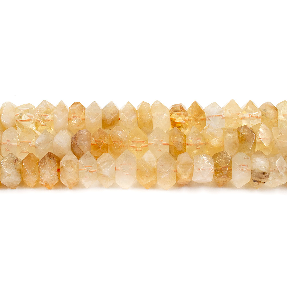 Фото товара цитрин рондоль 6*11 мм с гранями