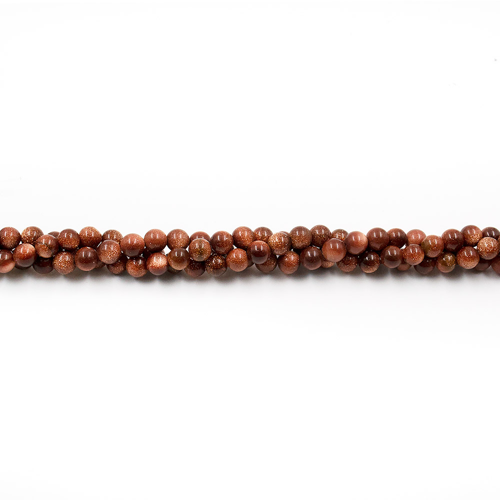 Фото товара авантюрин синтетический коричневый яркий шар 6 мм