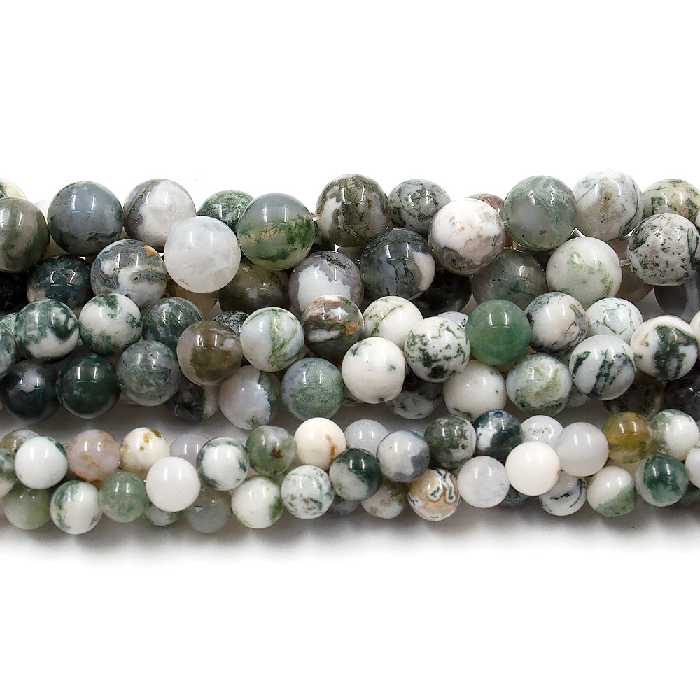 Агат шар моховый серо-зеленый