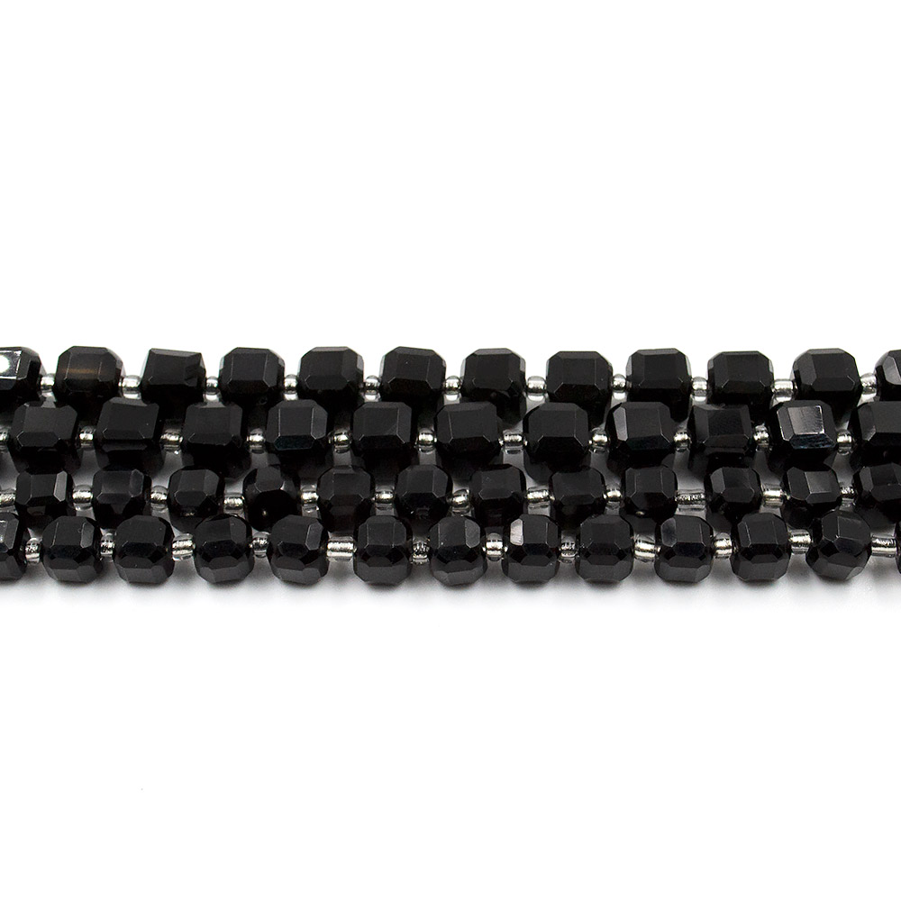 Фото товара оникс черный кубик граненый