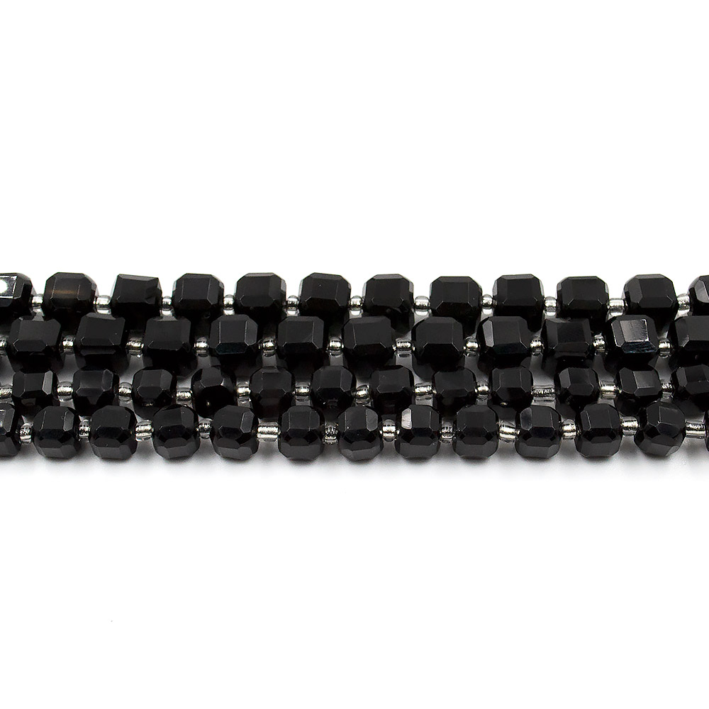 Фото товара оникс черный кубик граненый