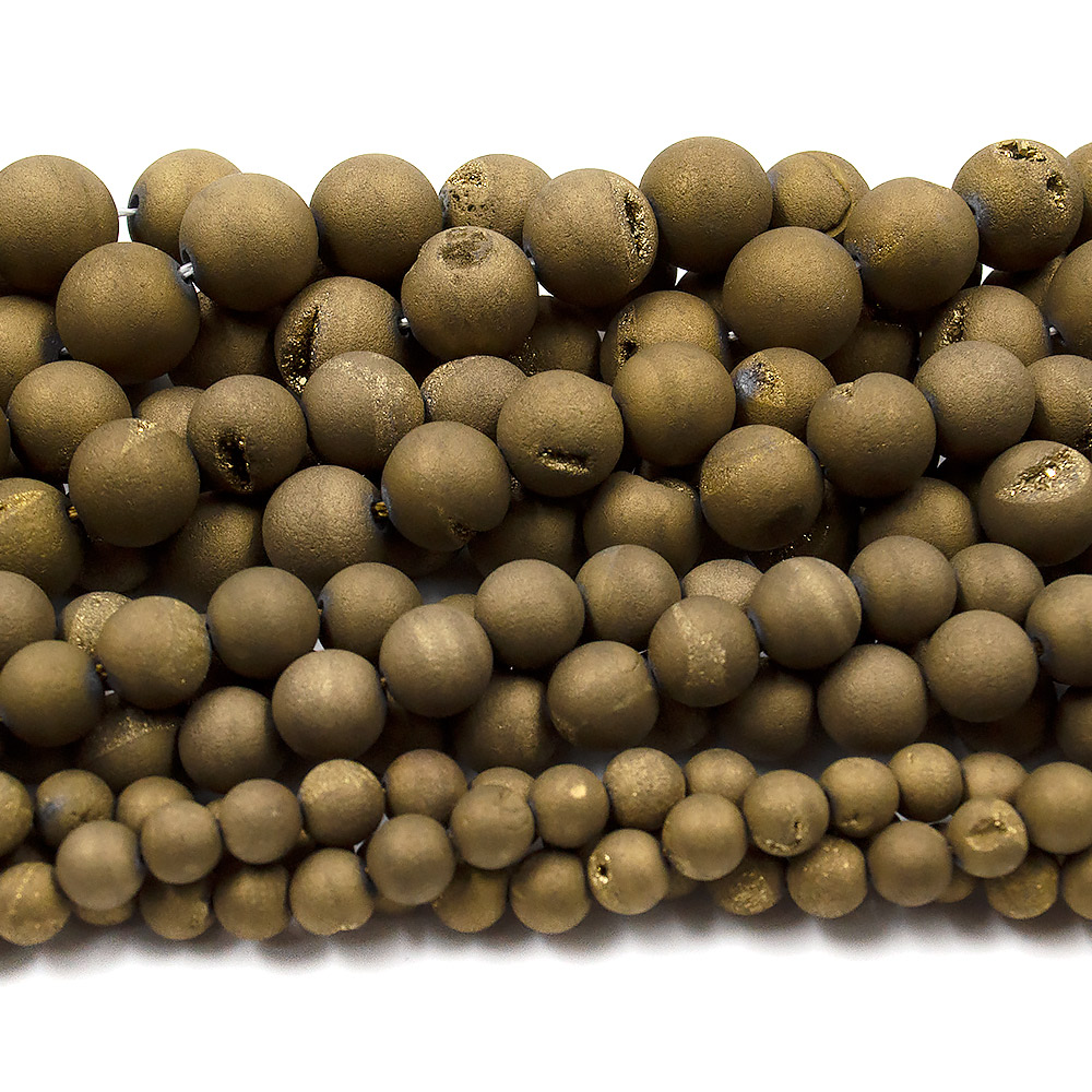 Агат с друзой цвет оливковый шар