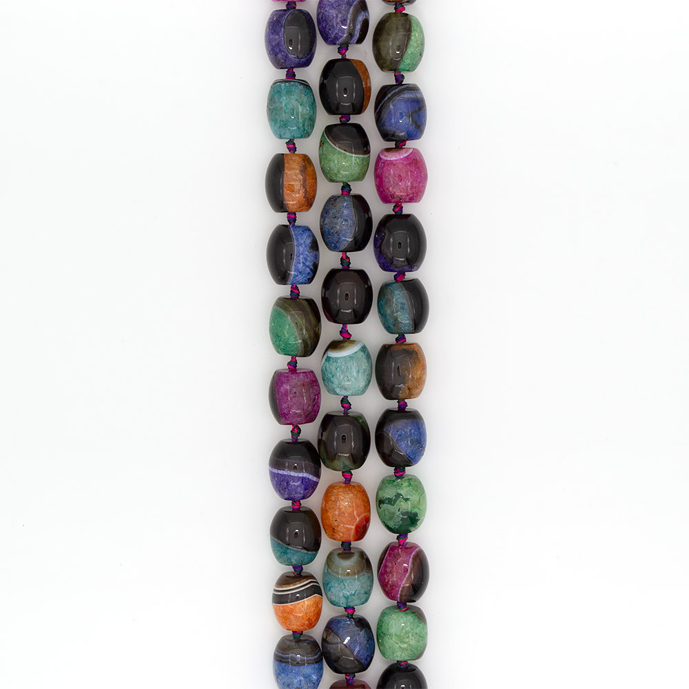 Фото товара агат черный с кварцем цветным бочата 19*17 мм