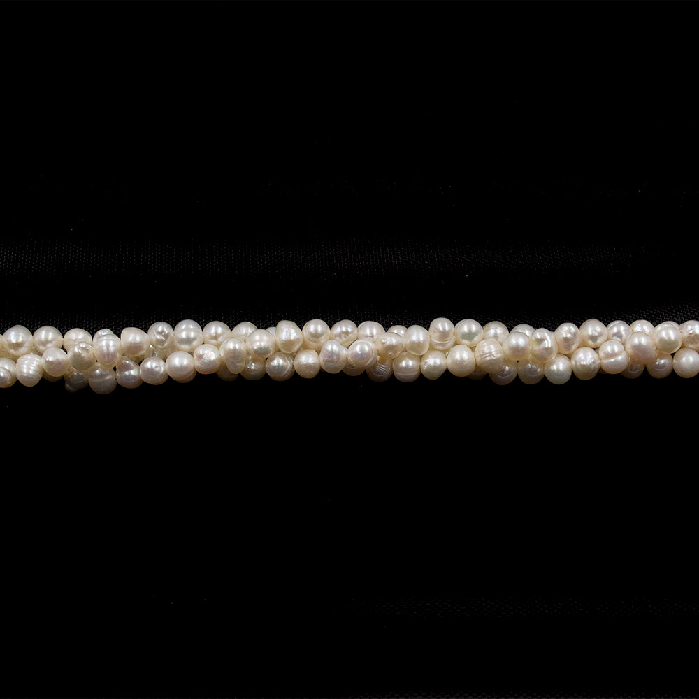 Фото товара жемчуг белый округлый 3,5 мм