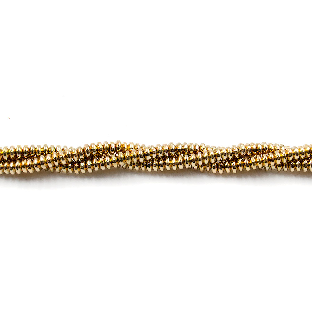 Фото товара гематит с покрытием красное золото разделитель диск 4*2 мм