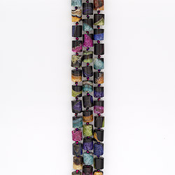 Агат черный с кварцем цветным цилиндр 17*14 мм