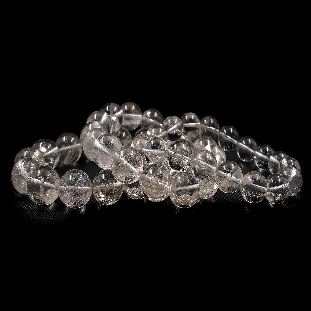 Браслет из горного хрусталя шар В.С.