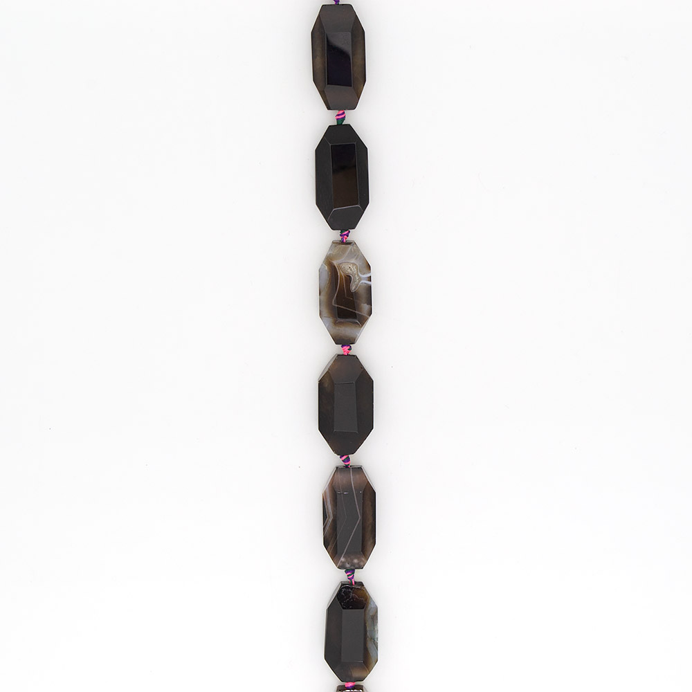 Фото товара агат восьмигранник цвет коричневый 36*19 мм