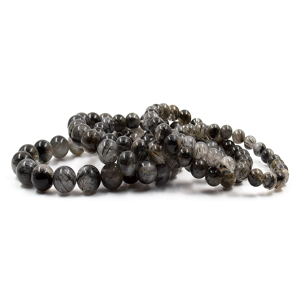 Браслет из турмализированного кварца шар