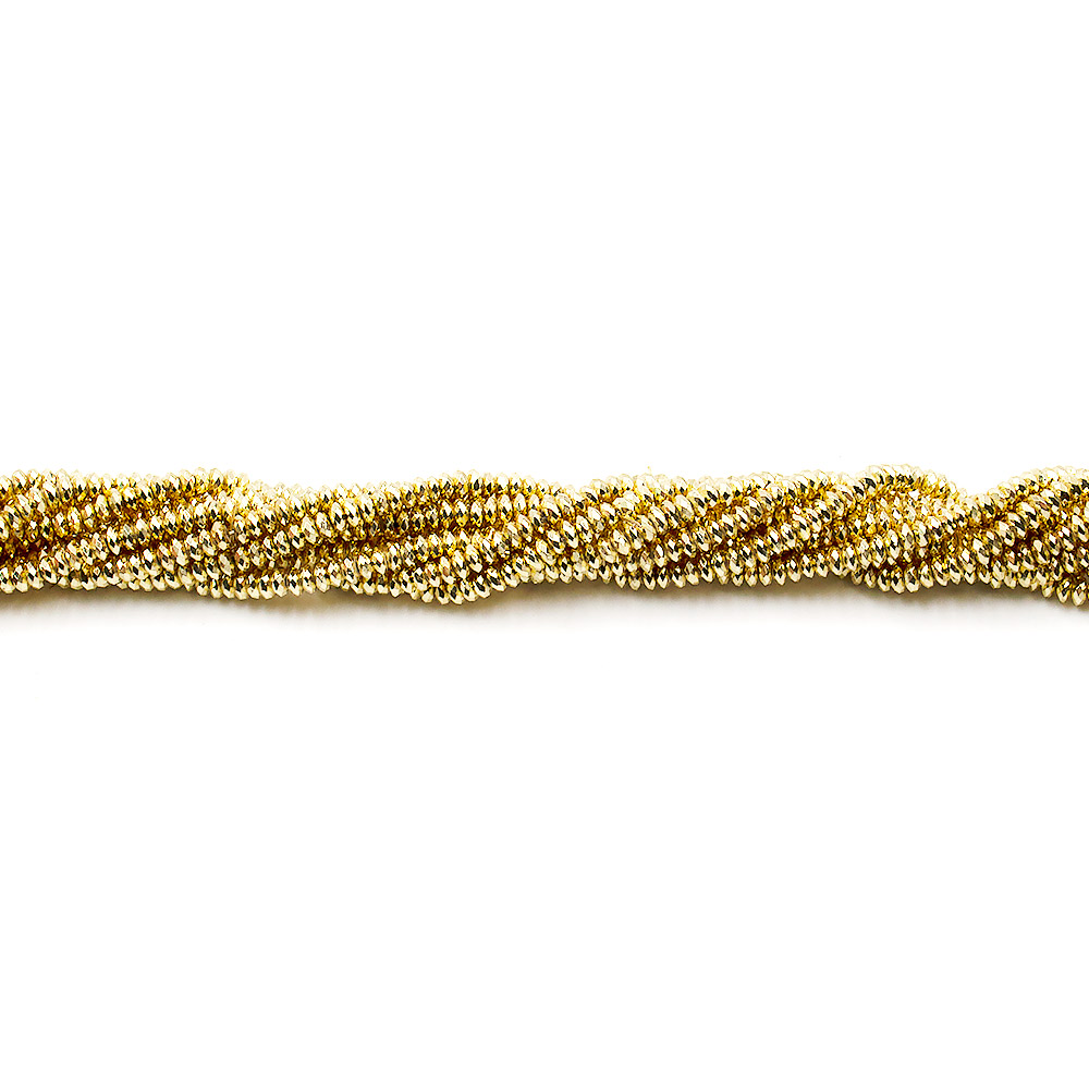 Гематит цвет золото диск грань 2*3 мм