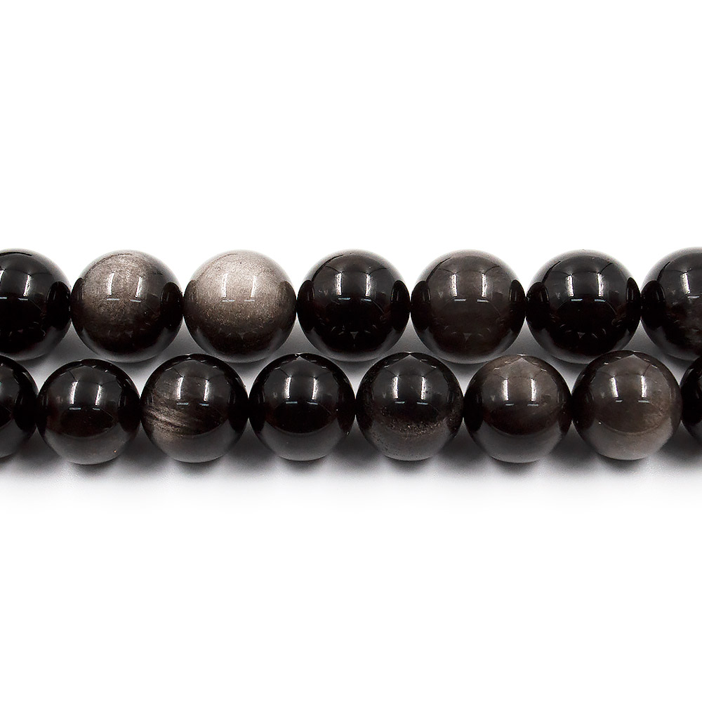 Обсидиан серебристый шар МАХ