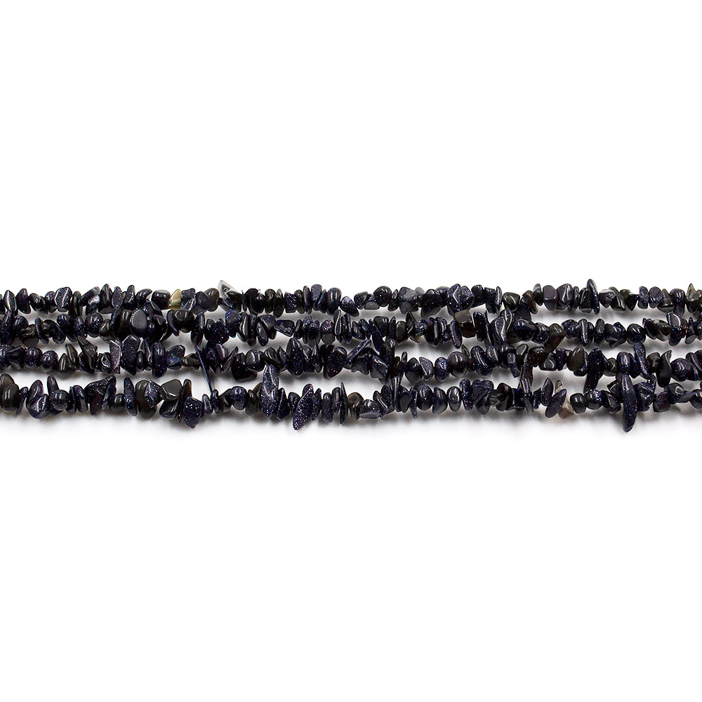 Фото товара авантюрин синтетический синий крошка мини