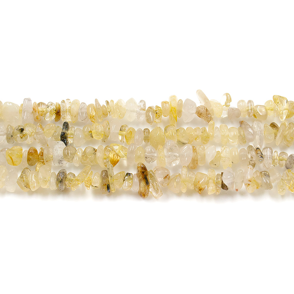 Кварц волосатик желтый крошка закругленая яркая