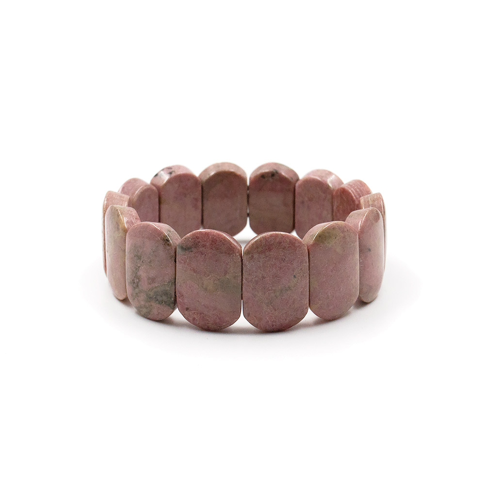 Фото товара браслет из родонита розового сегмент гладкий 21*15 мм